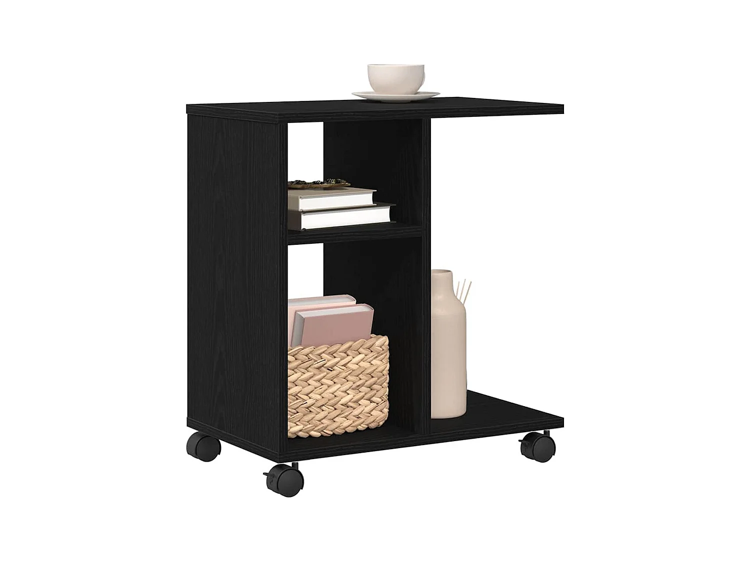 Table d'appoint Chêne noir 50 x 30 x 55 cm Bois d'ingénierie