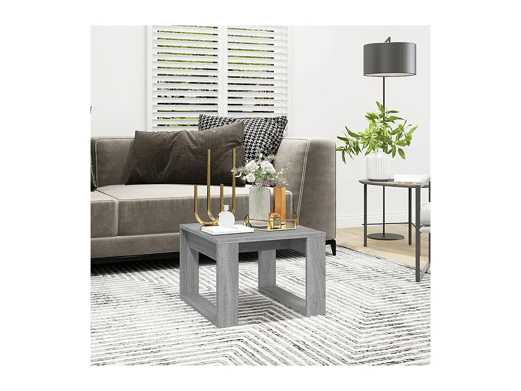Table d'appoint Sonoma gris 50x50x35 cm Bois d'ingénierie