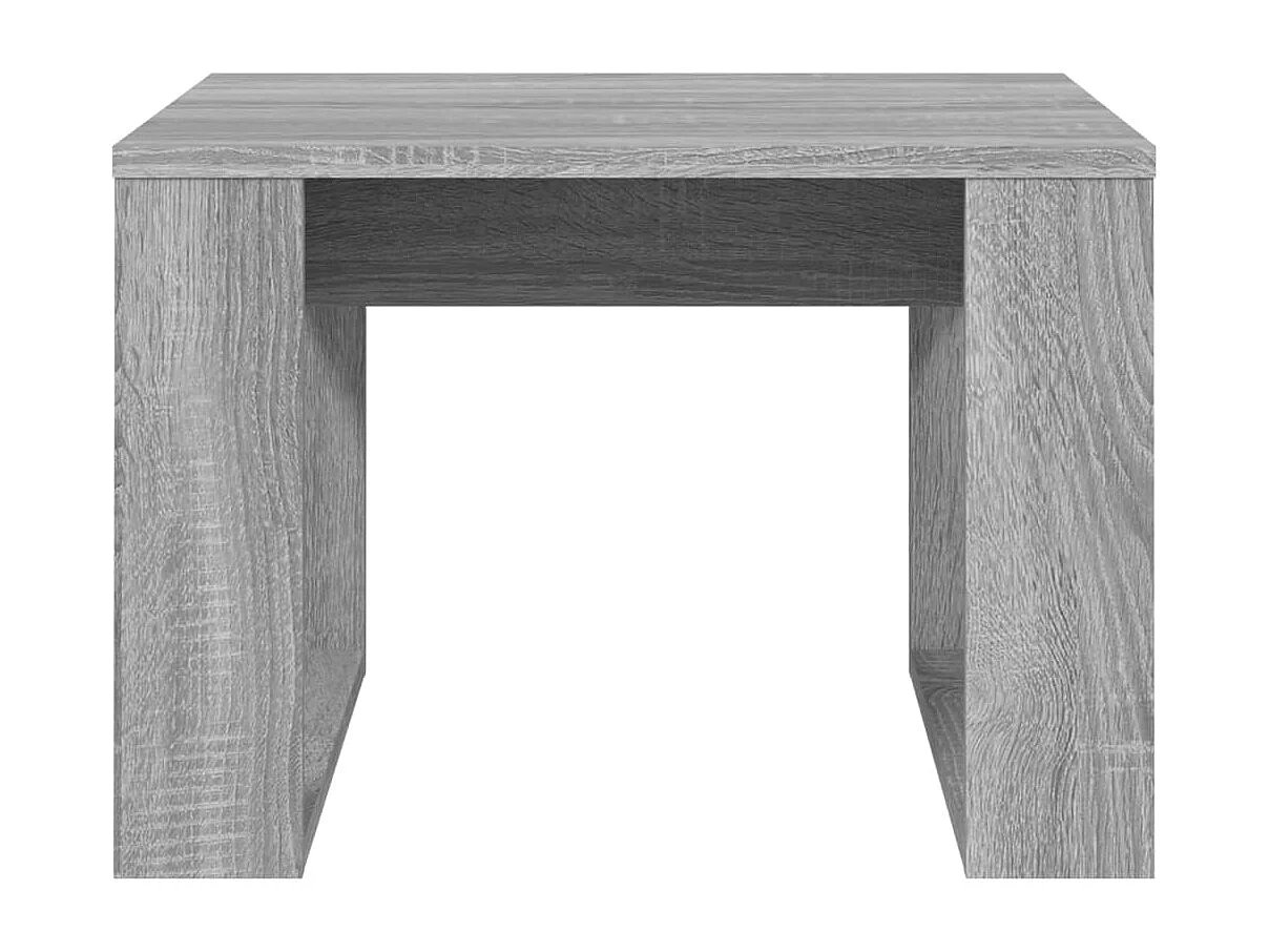 Bijzettafel 50x50x35 cm bewerkt hout grijs sonoma eikenkleurig