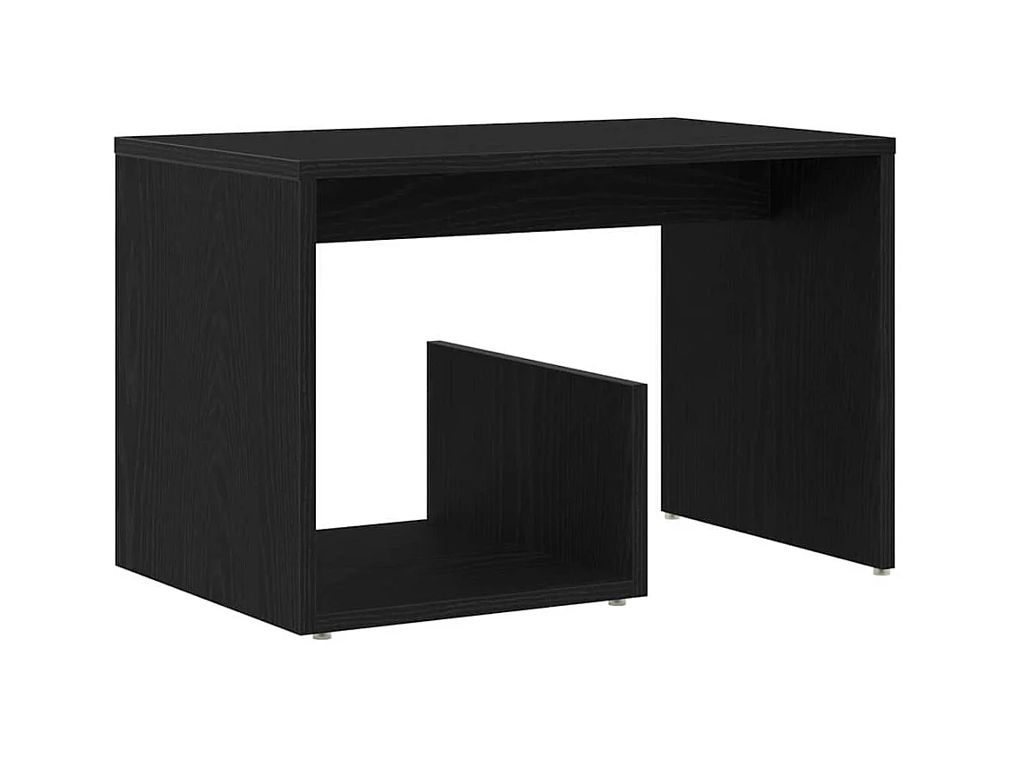 Mesa Lateral Carvalho preto 59 x 36 x 38 cm Madeira processada