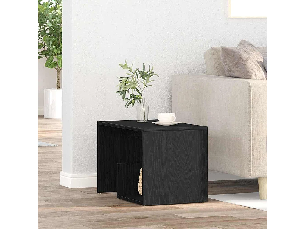 Table d'appoint Chêne noir 59 x 36 x 38 cm Bois d'ingénierie