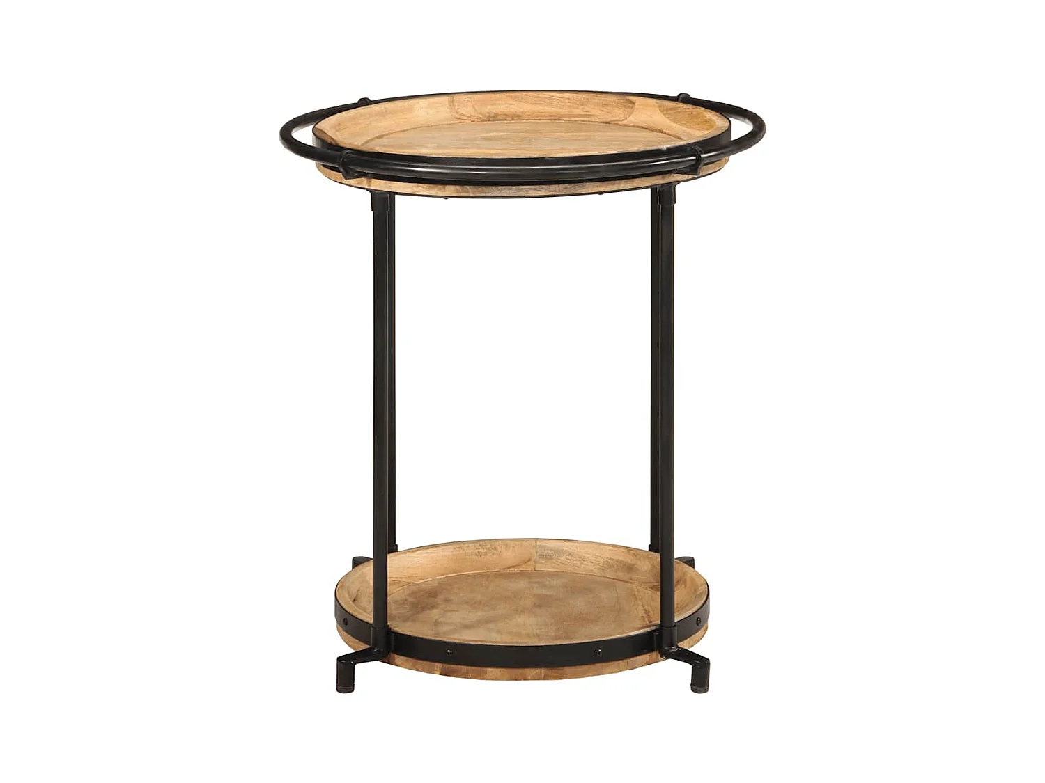 Table d'appoint Ø55x60 cm bois de manguier massif