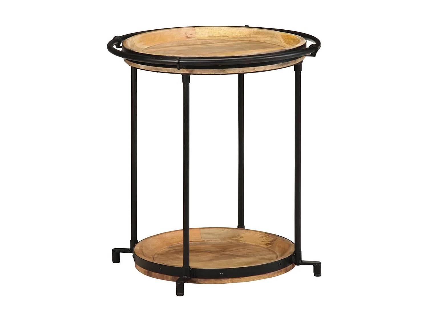 Table d'appoint Ø55x60 cm bois de manguier massif