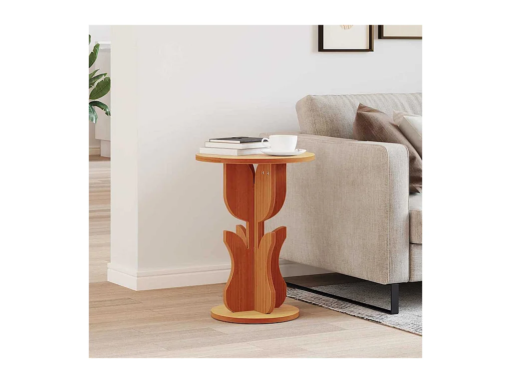 Table d'appoint Marron cire 39.5 x 39.5 x 53.5 cm