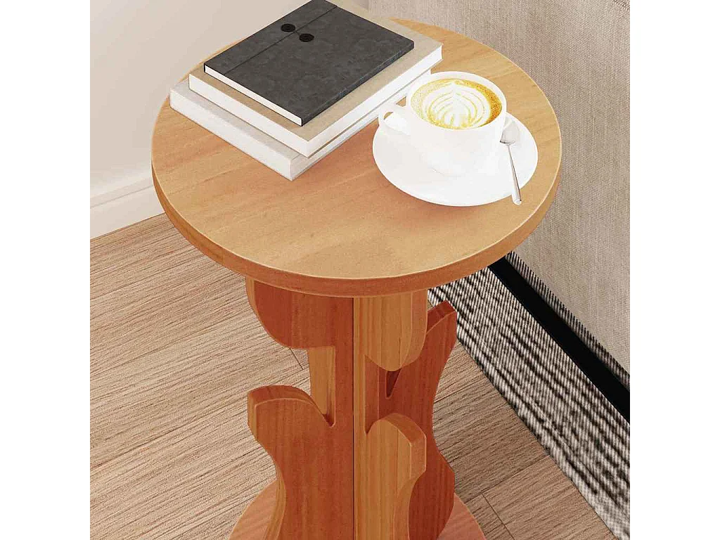 Bijzettafel Wasbruin 39.5 x 39.5 x 53.5 cm Massief grenenhout