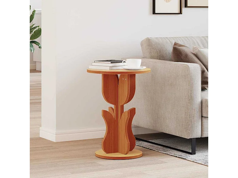 Table d'appoint Marron cire 39.5 x 39.5 x 53.5 cm