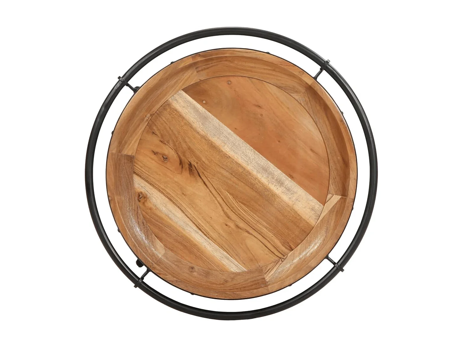 Mesa auxiliar madera maciza de acacia Ø55x83 cm