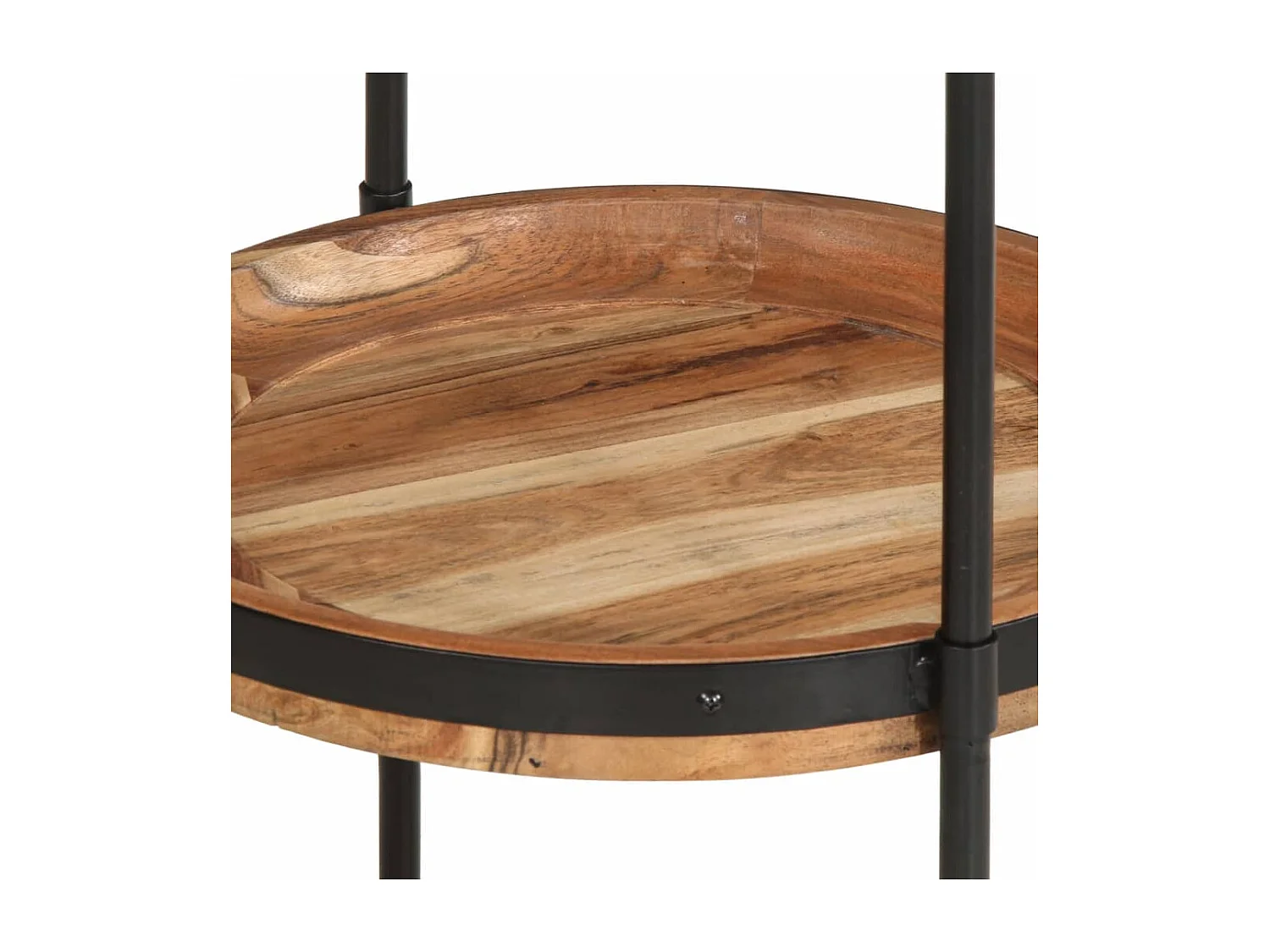 Mesa auxiliar madera maciza de acacia Ø55x83 cm