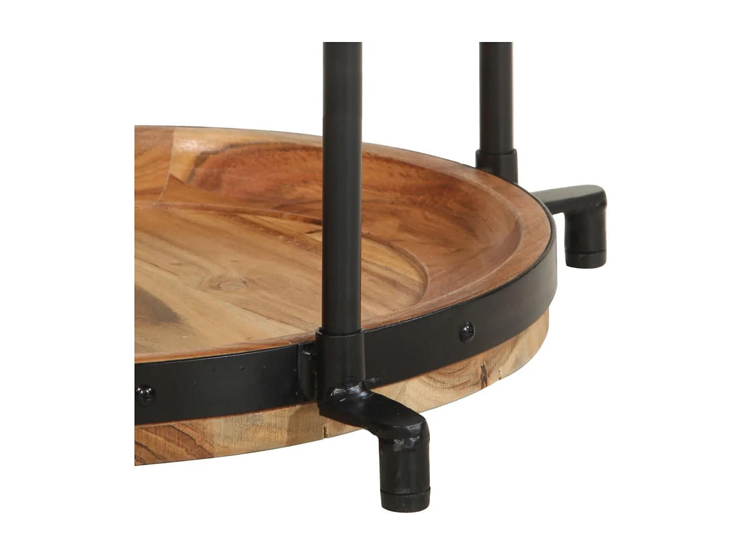 Mesa auxiliar madera maciza de acacia Ø55x83 cm