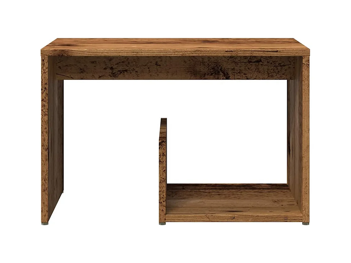 Table d'appoint vieux bois 59x36x38 cm bois d'ingénierie