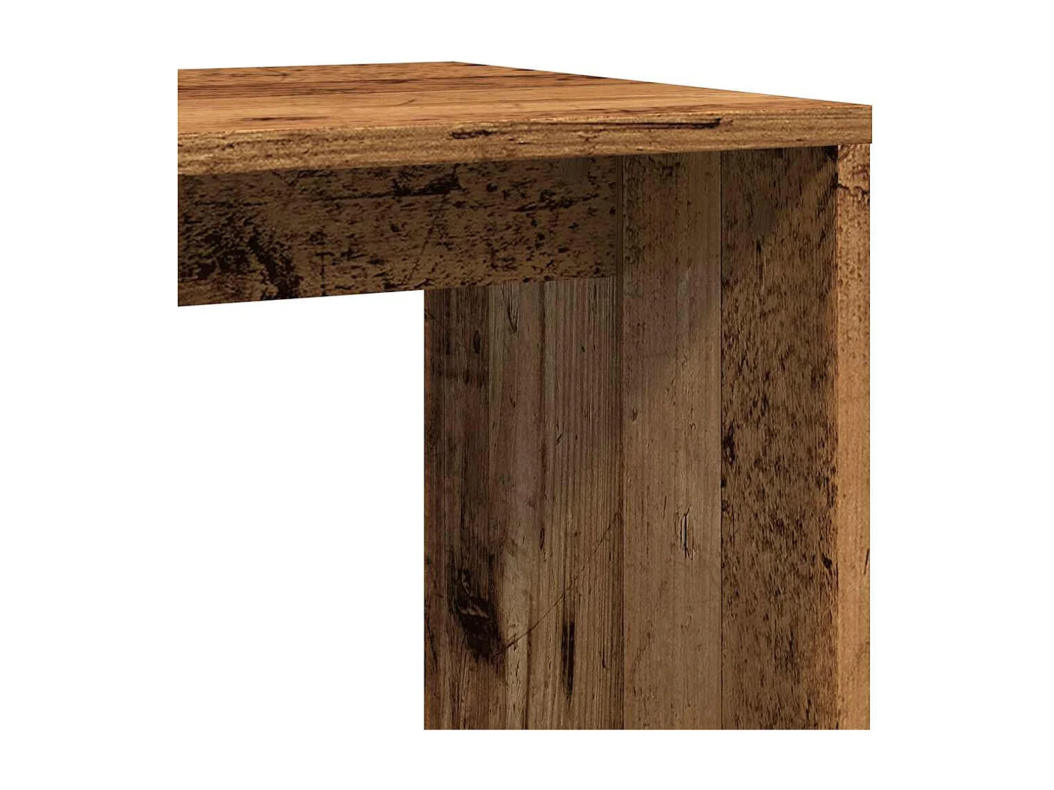 Table d'appoint vieux bois 59x36x38 cm bois d'ingénierie