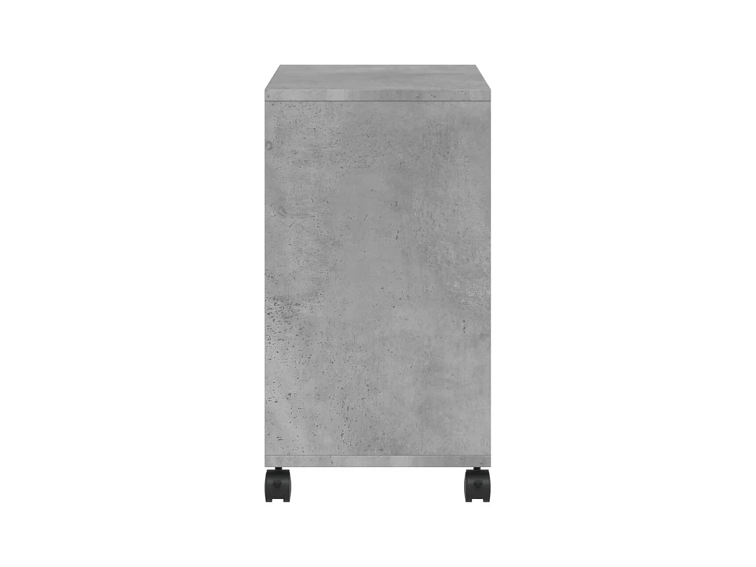 Table d'appoint avec roues gris béton bois d'ingénierie