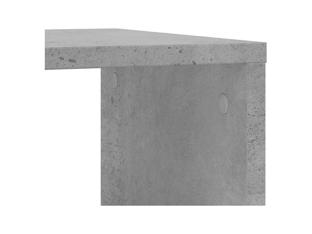 Table d'appoint avec roues gris béton bois d'ingénierie
