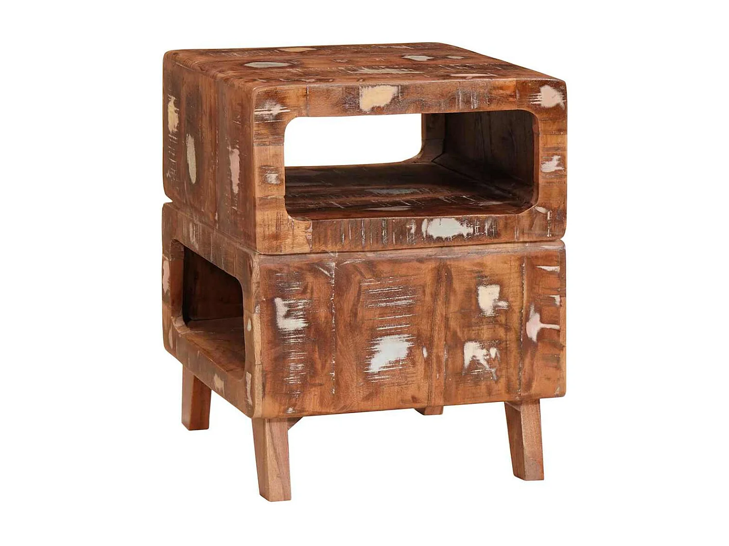 Mesas de canto Multicolor Madeira recuperada maciça