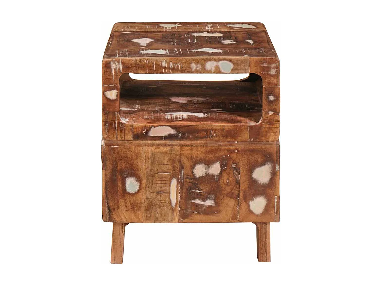 Mesas de canto Multicolor Madeira recuperada maciça