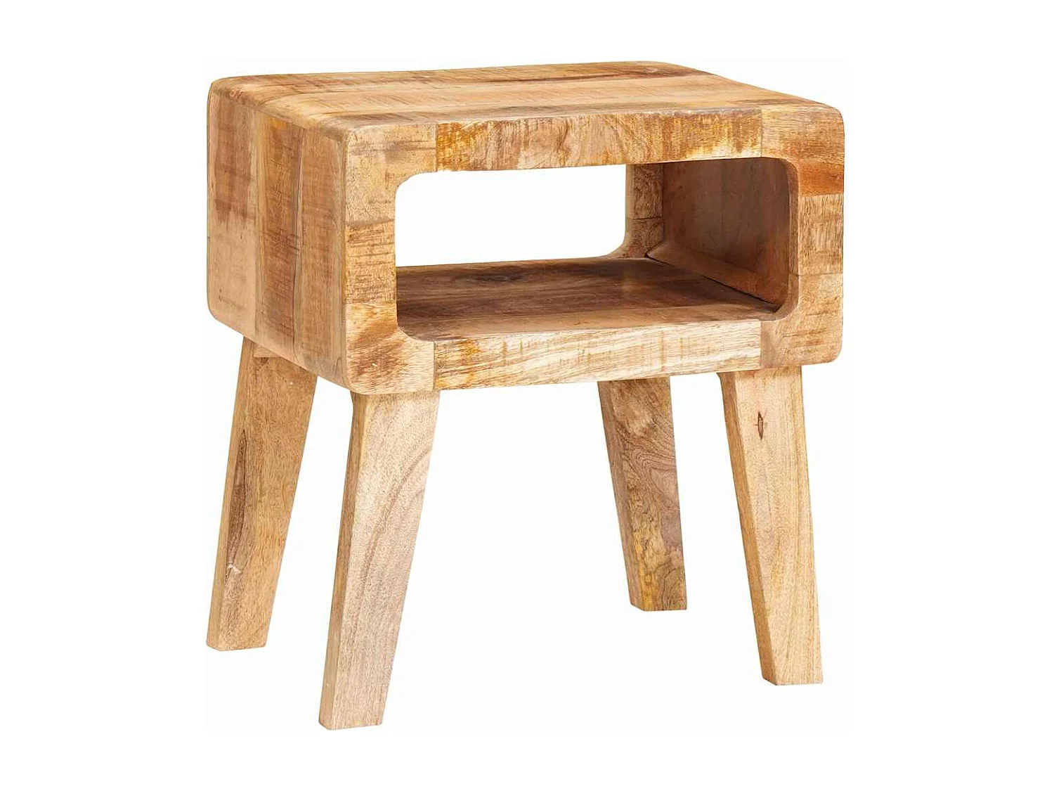 Mesas auxiliares 40 x 32 x 46 cm madera maciza de mango