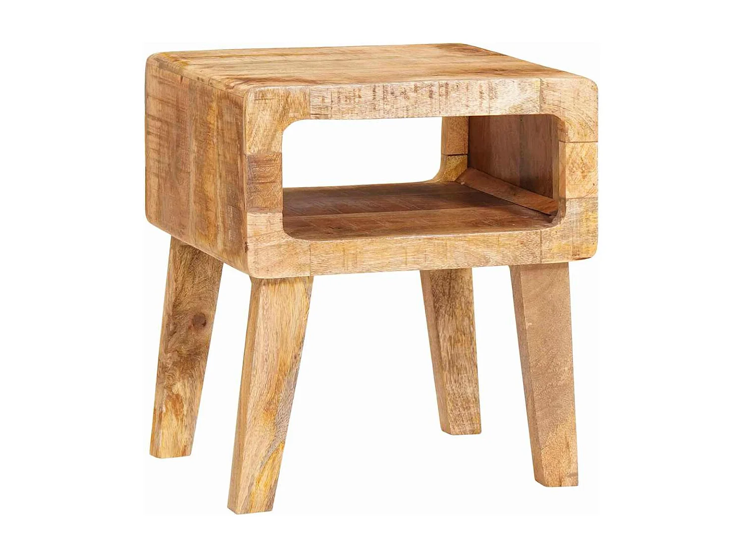 Mesas auxiliares 40 x 32 x 46 cm madera maciza de mango