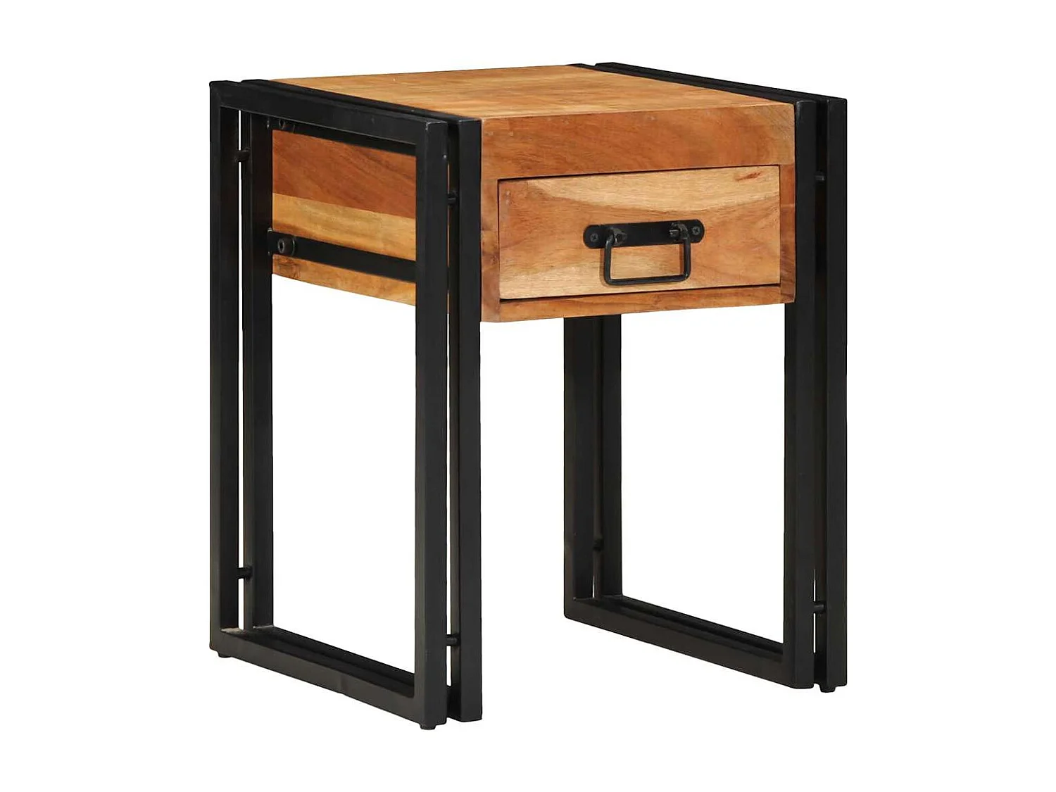 Mesa Auxiliar Marrón 40 x 40 x 50 cm madera maciza de acacia