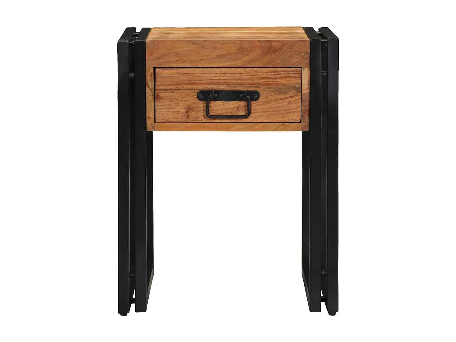 Mesa Auxiliar Marrón 40 x 40 x 50 cm madera maciza de acacia