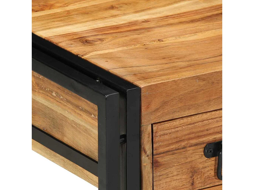 Mesa Auxiliar Marrón 40 x 40 x 50 cm madera maciza de acacia