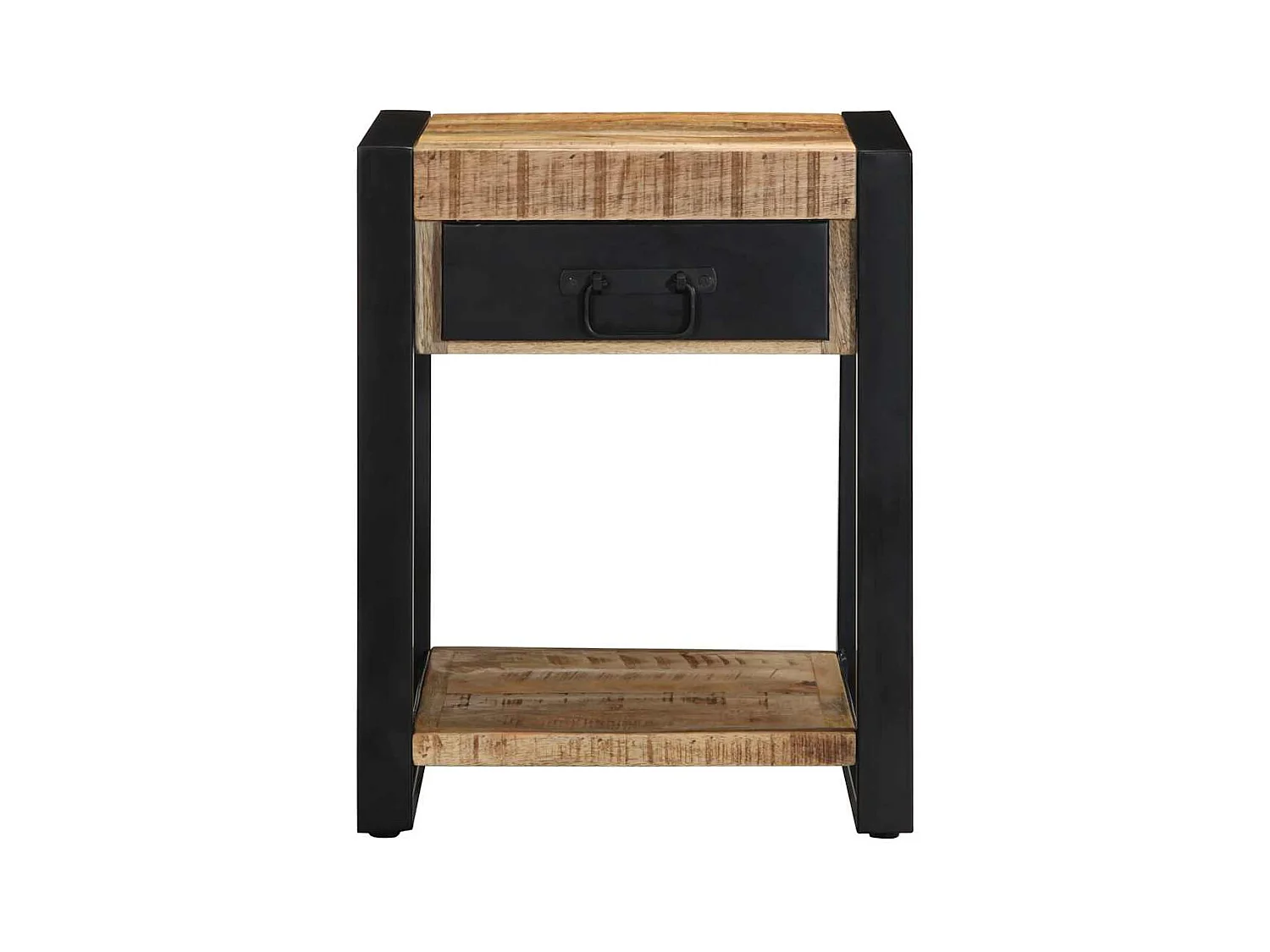 Table d'appoint 40x40x50 cm bois massif de manguier brut
