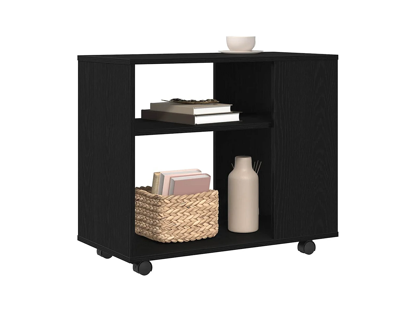 Table d'appoint en chêne noir 70 x 35 x 60 cm Bois d'ingénierie