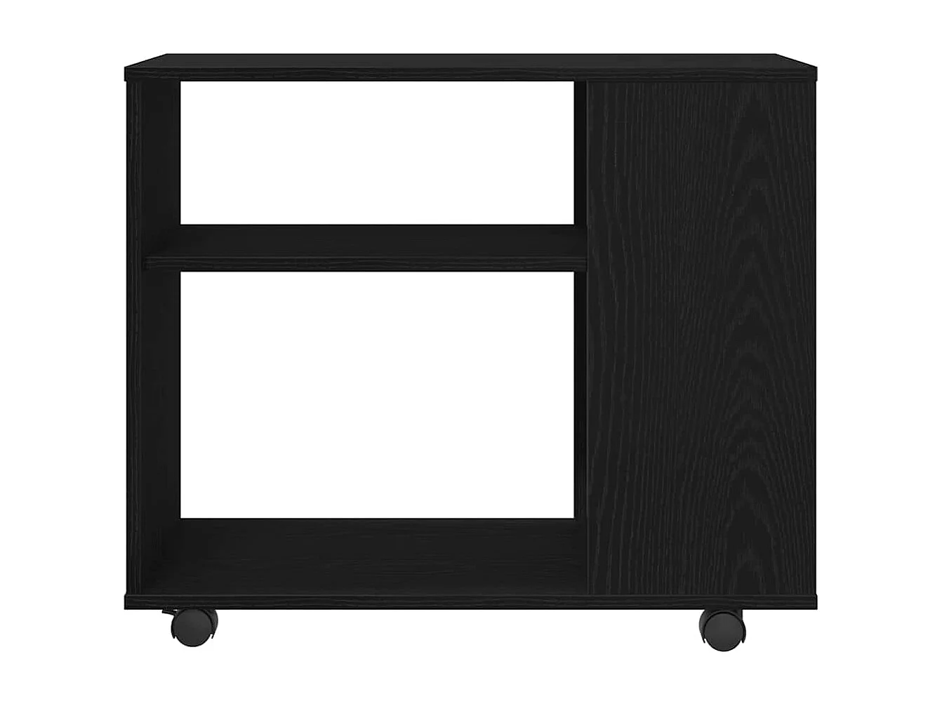 Mesa auxiliar de roble negro, 70 x 35 x 60 cm, madera de ingeniería