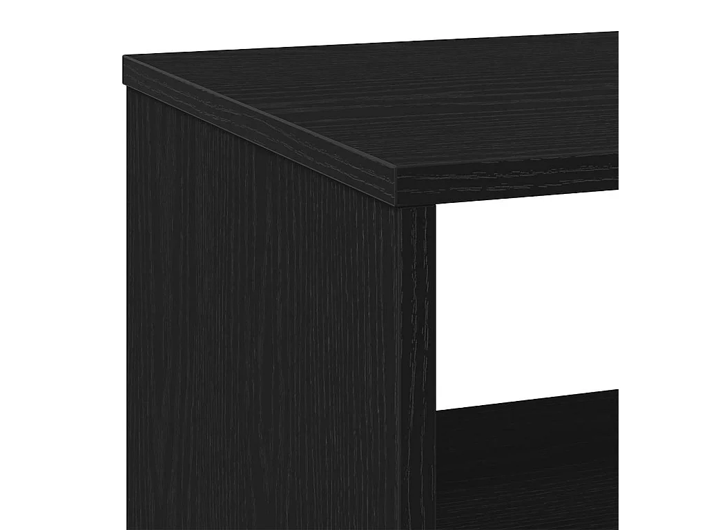 Mesa auxiliar de roble negro, 70 x 35 x 60 cm, madera de ingeniería