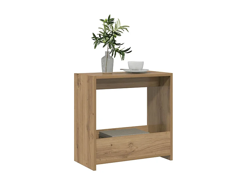 Mesa de apoio 50x26x50cm derivados madeira carvalho artisiano