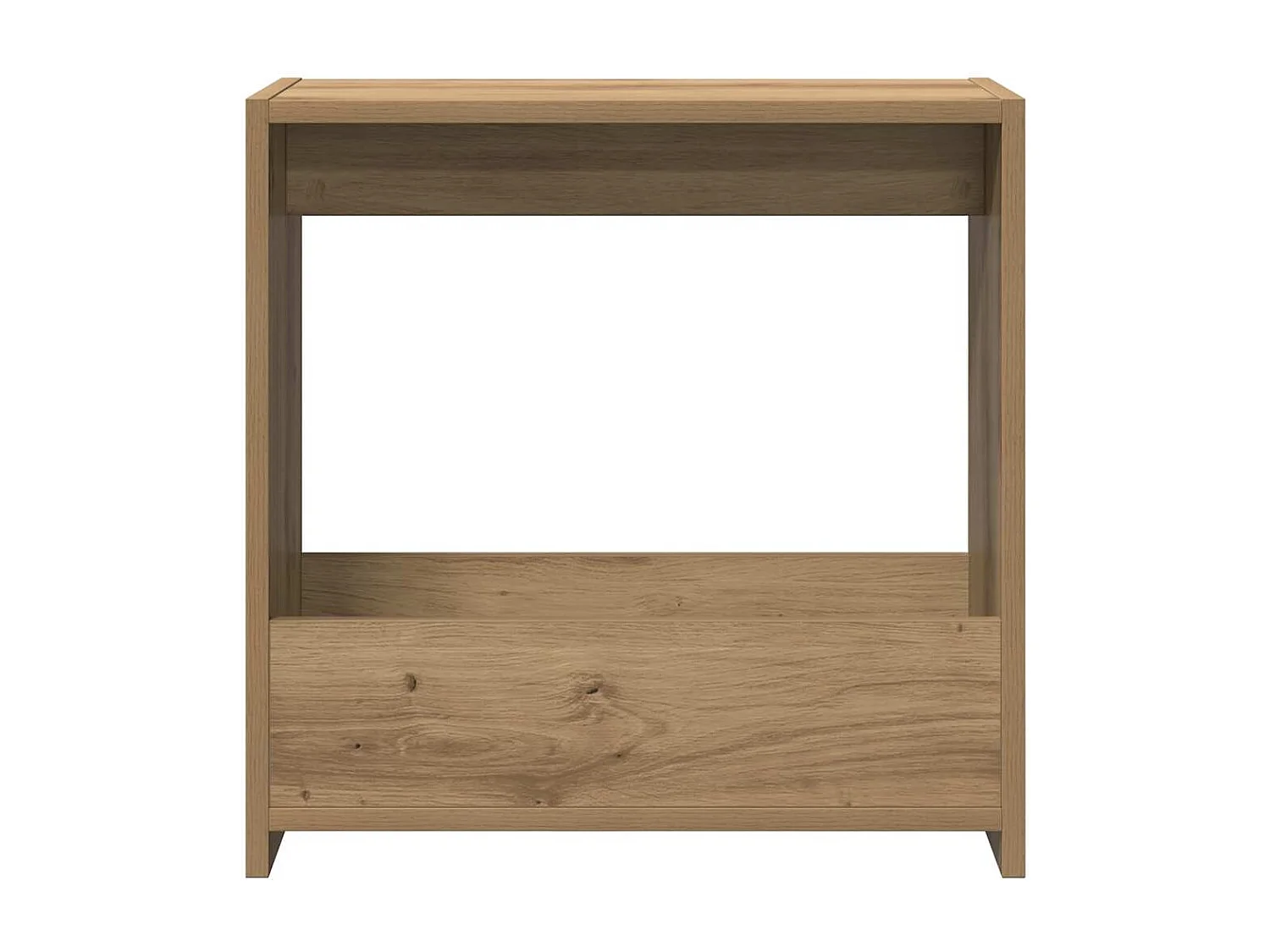 Table d'appoint chêne artisanal 50x26x50 cm bois d'ingénierie