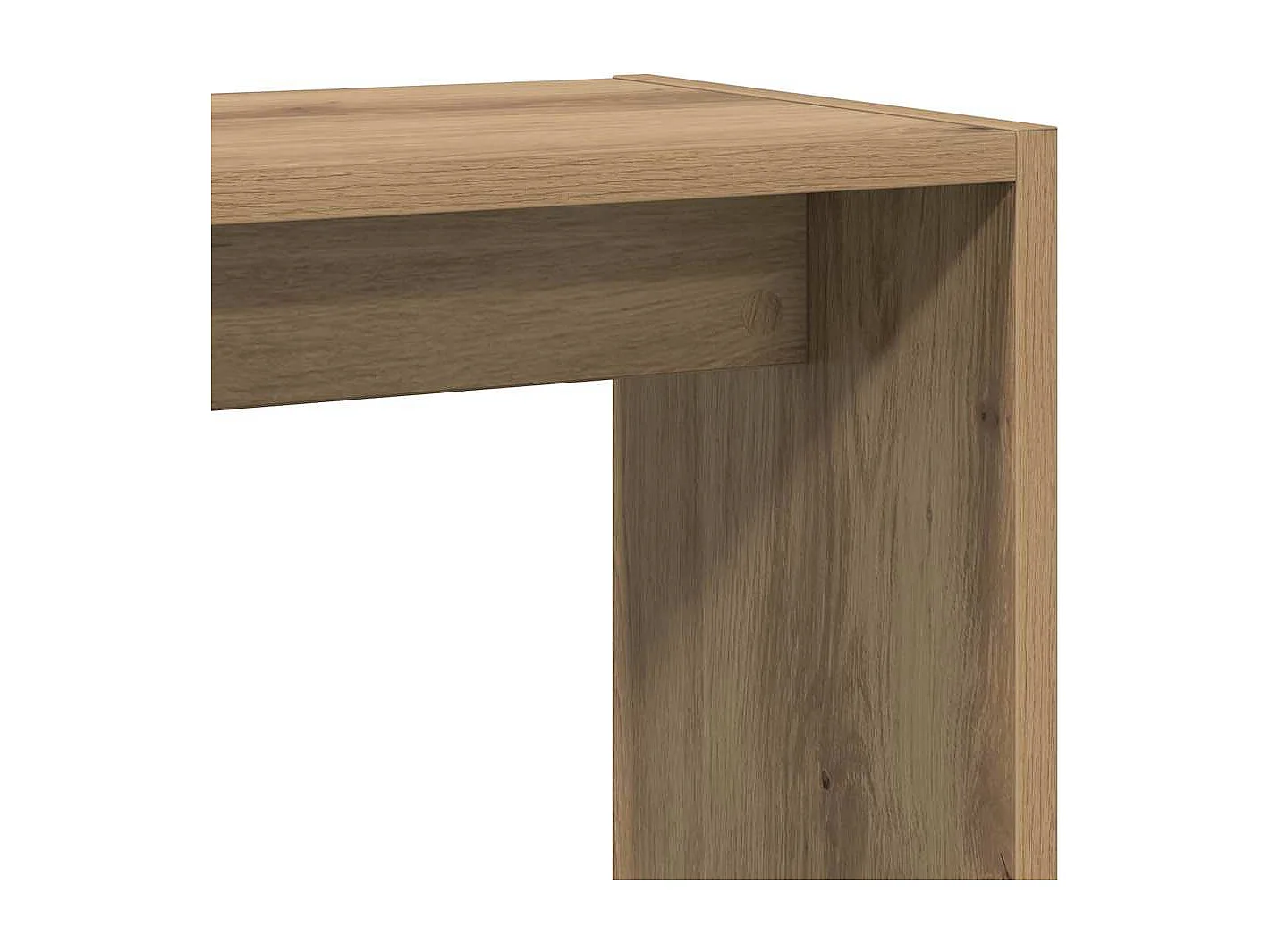 Table d'appoint chêne artisanal 50x26x50 cm bois d'ingénierie