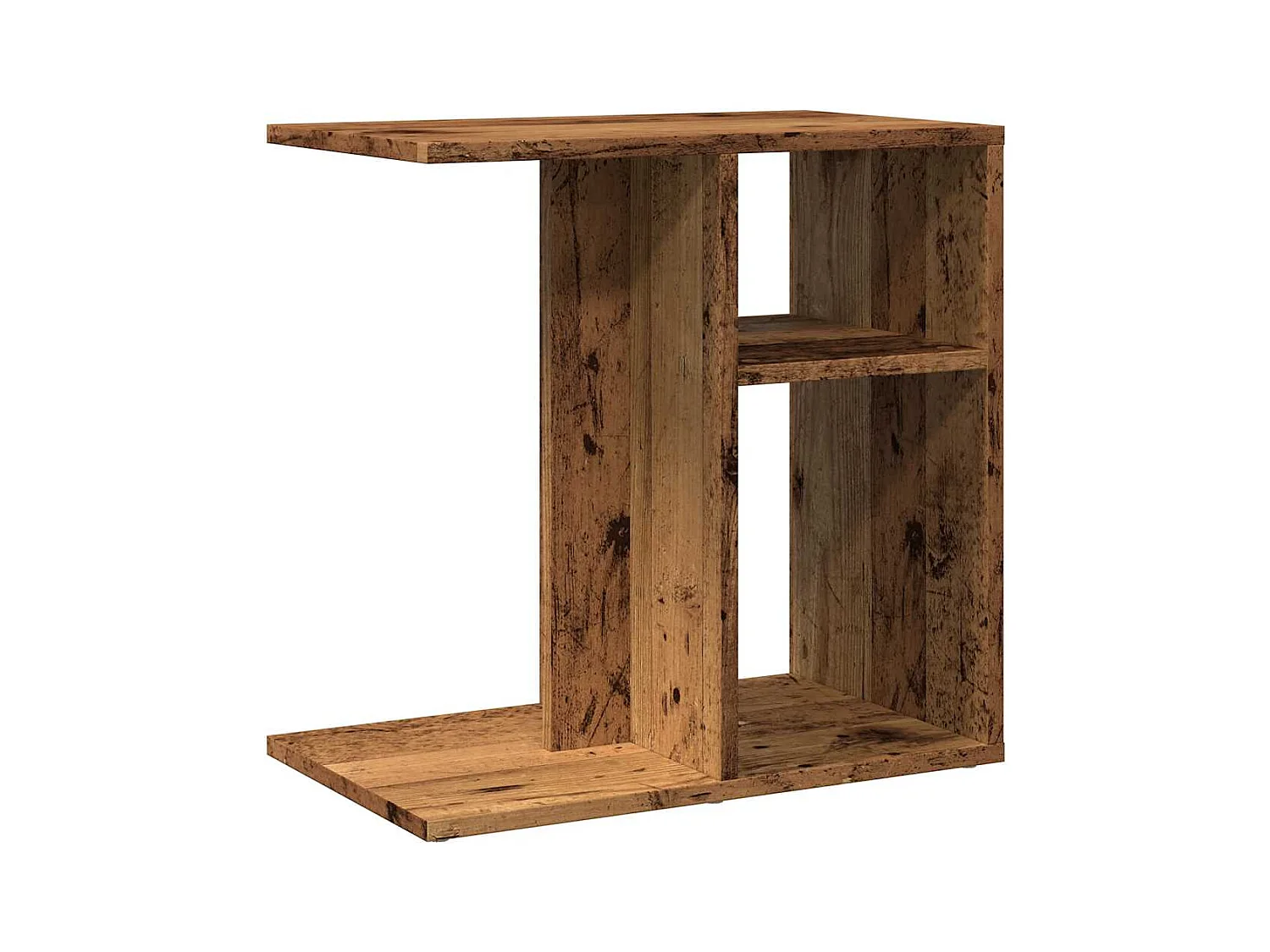 Table d'appoint vieux bois 50x30x50 cm bois d'ingénierie