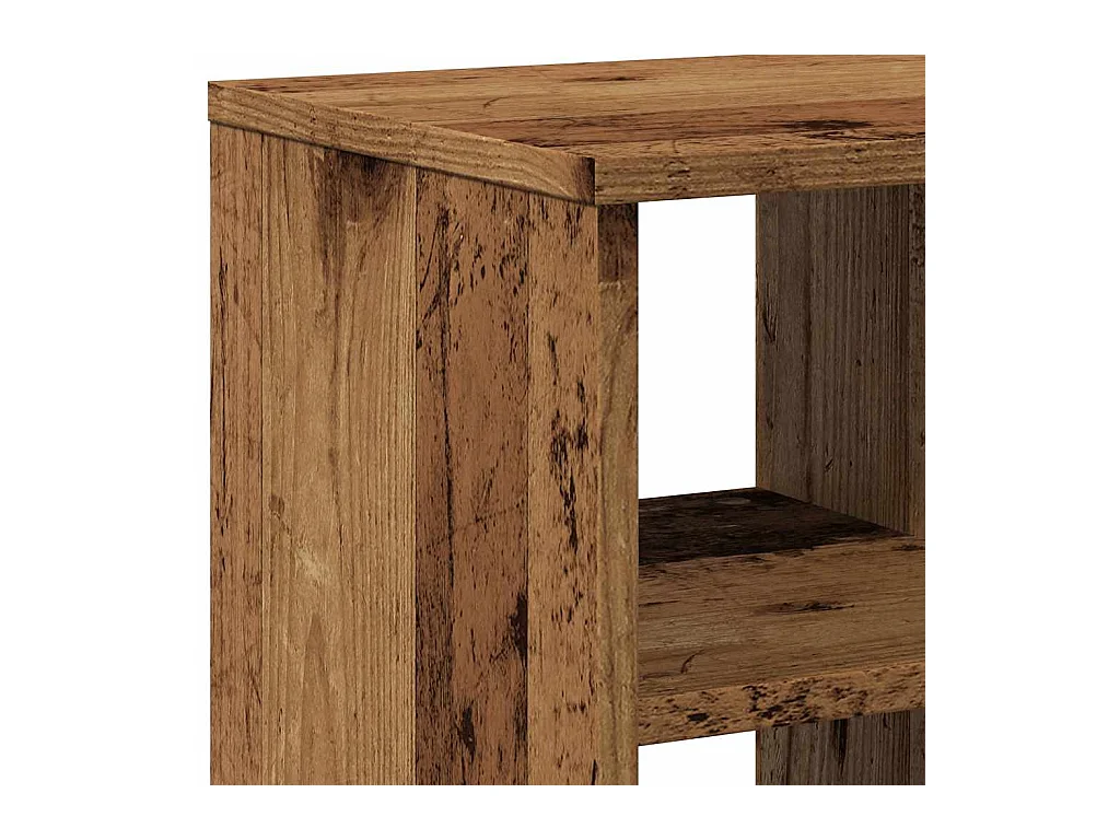 Table d'appoint vieux bois 50x30x50 cm bois d'ingénierie
