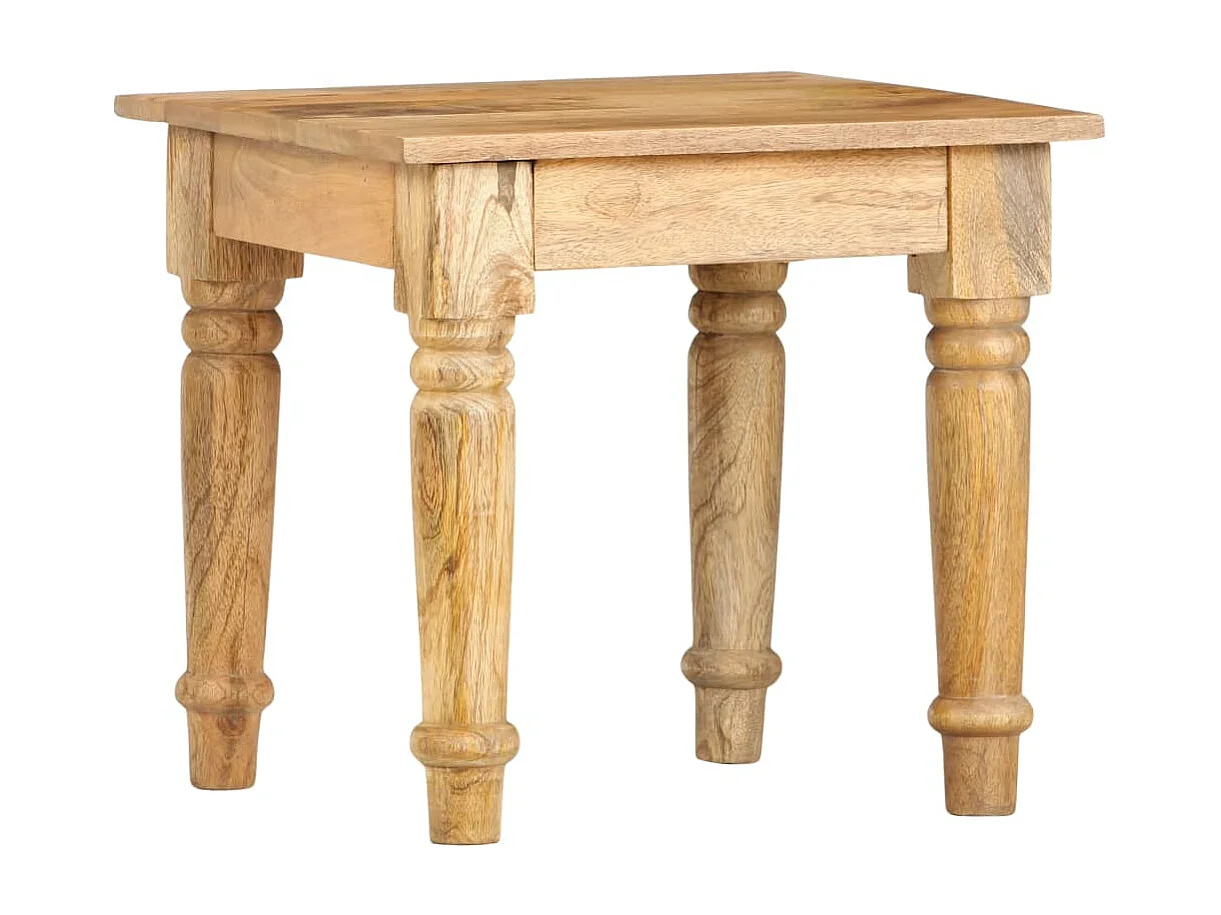 Mesa auxiliar de madera maciza de mango 43x43x40 cm