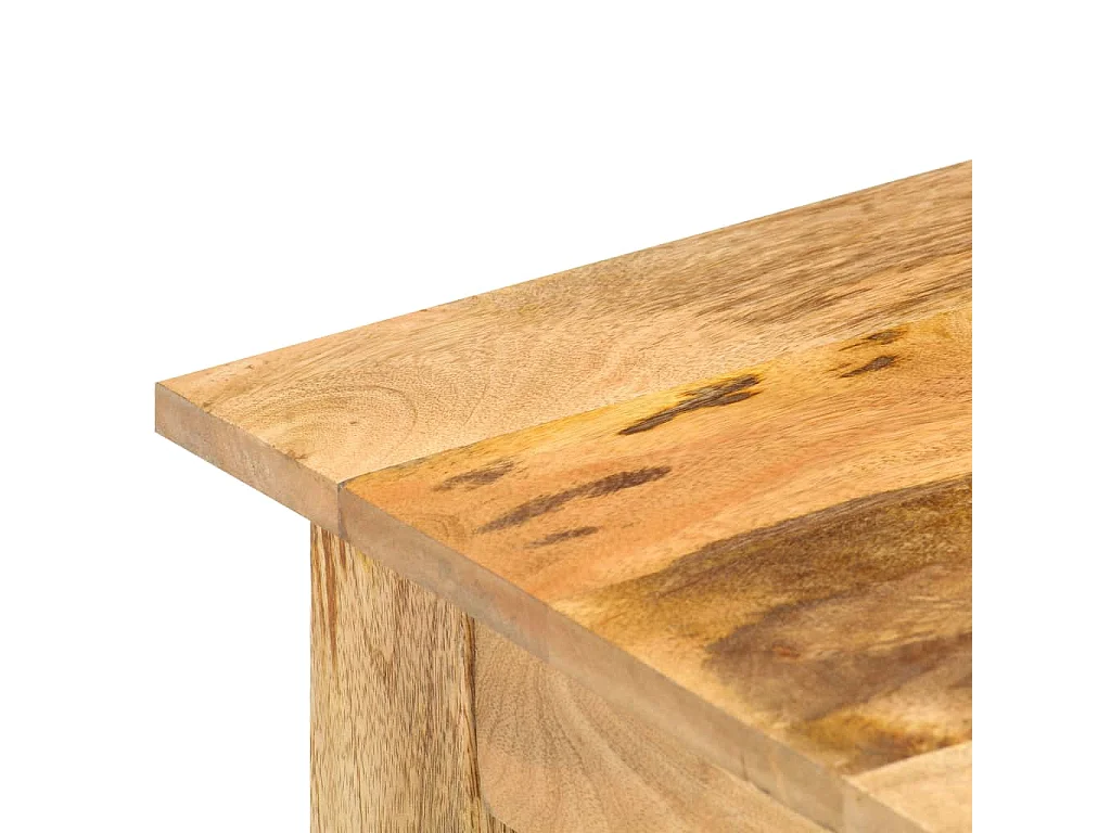 Mesa auxiliar de madera maciza de mango 43x43x40 cm