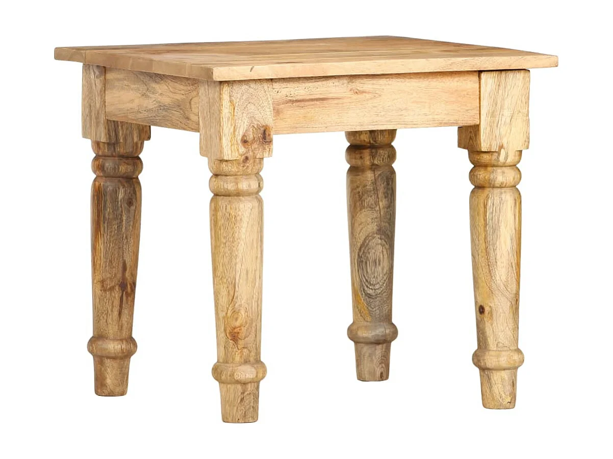 Mesa auxiliar de madera maciza de mango 43x43x40 cm