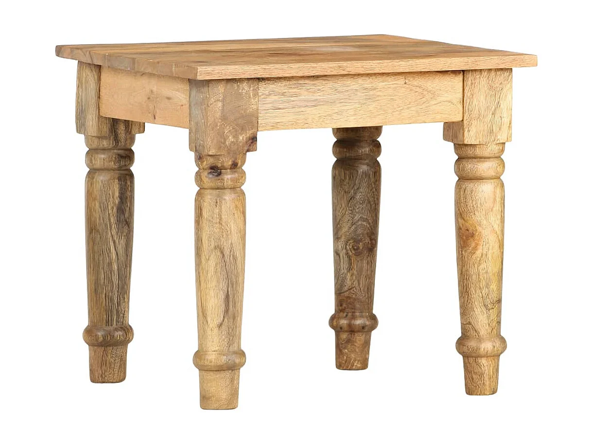 Mesa auxiliar de madera maciza de mango 43x43x40 cm