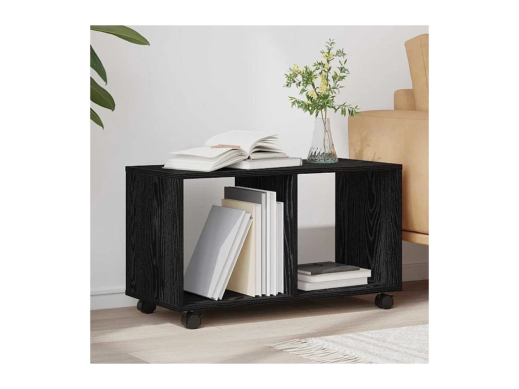 Table d'appoint Chêne noir 72 x 33 x 42.5 cm Bois d'ingénierie