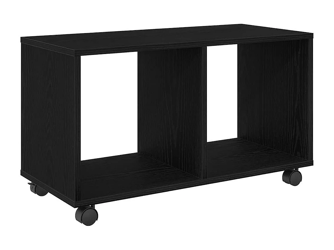 Mesa de apoio com prateleira Carvalho preto 72 x 33 x 42.5 cm