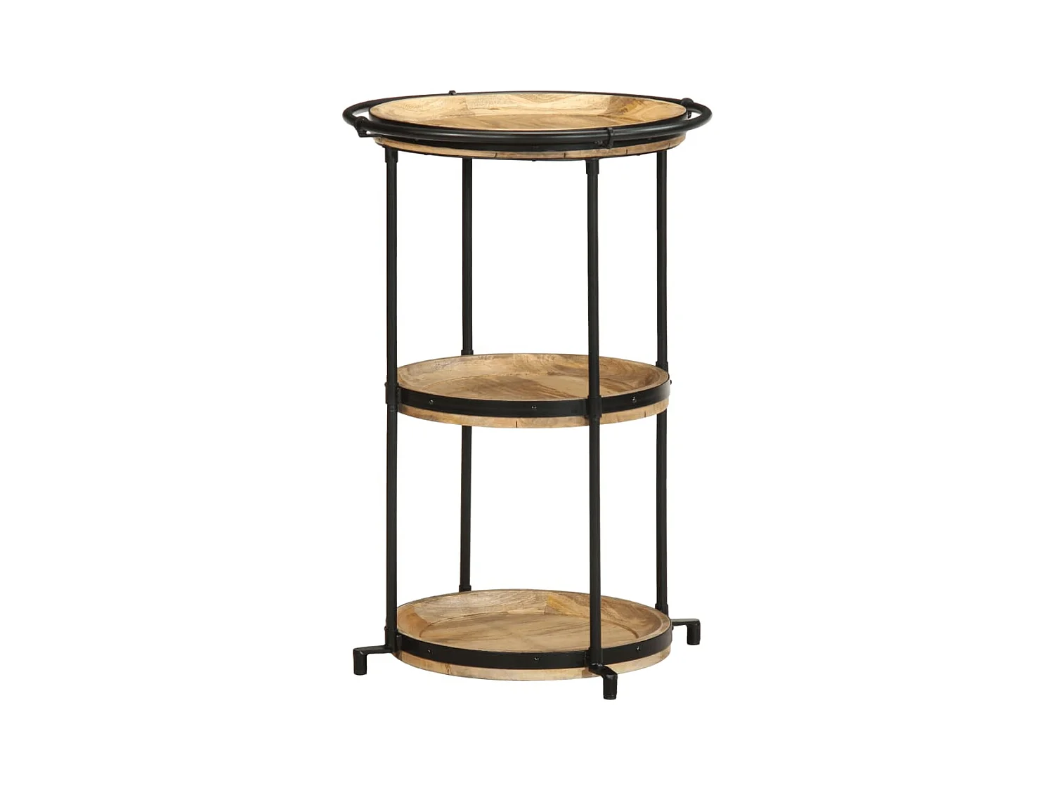 Table d'appoint Ø55x83 cm bois de manguier massif