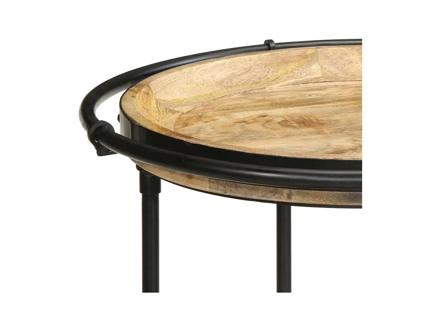 Table d'appoint Ø55x83 cm bois de manguier massif