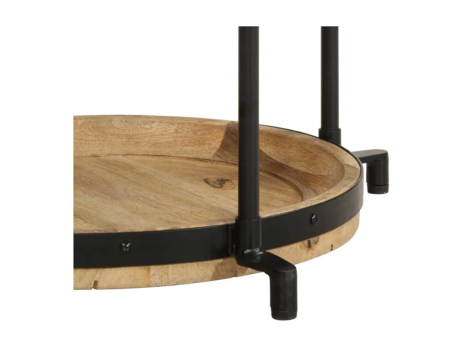 Mesa auxiliar madera maciza de mango Ø55x83 cm