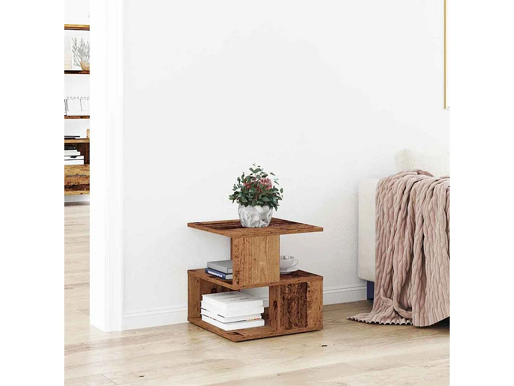 Mesa lateral Madera vieja 40 x 40 x 40 cm Madera contrachapada