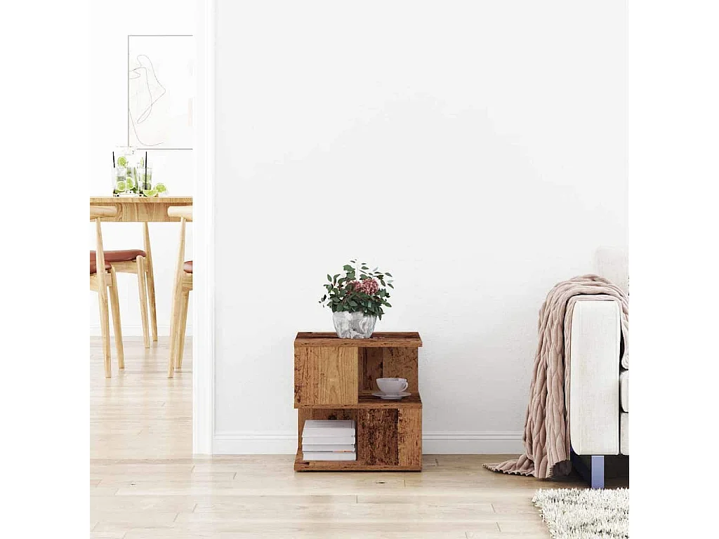 Mesa lateral Madera vieja 40 x 40 x 40 cm Madera contrachapada