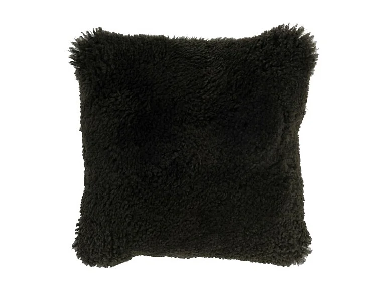 Cojín cuadrado piel oveja verde 40x40 cm