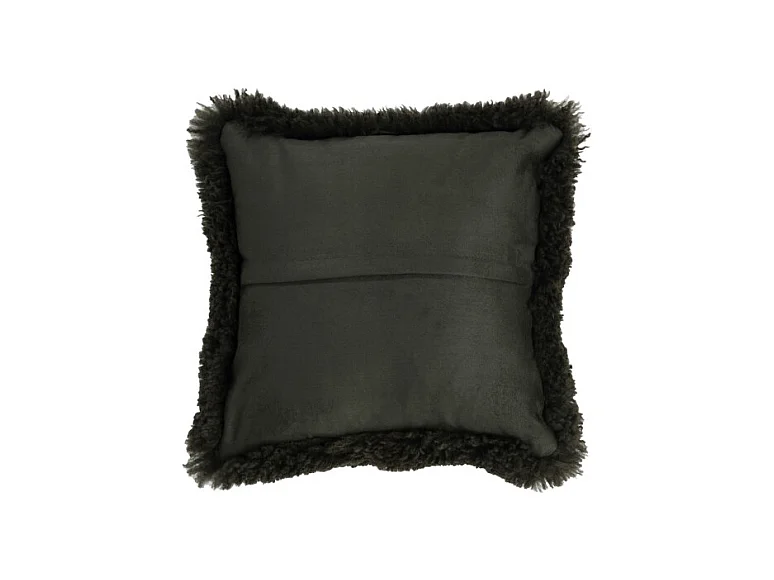 Cojín cuadrado piel oveja verde 40x40 cm