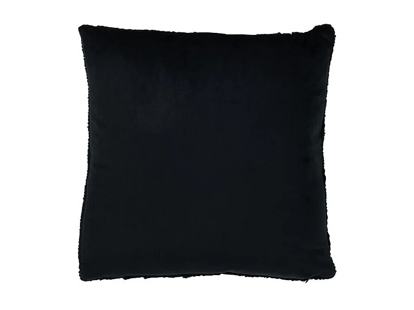 Cojín cuadrado en textil negro 45x45x10 cm