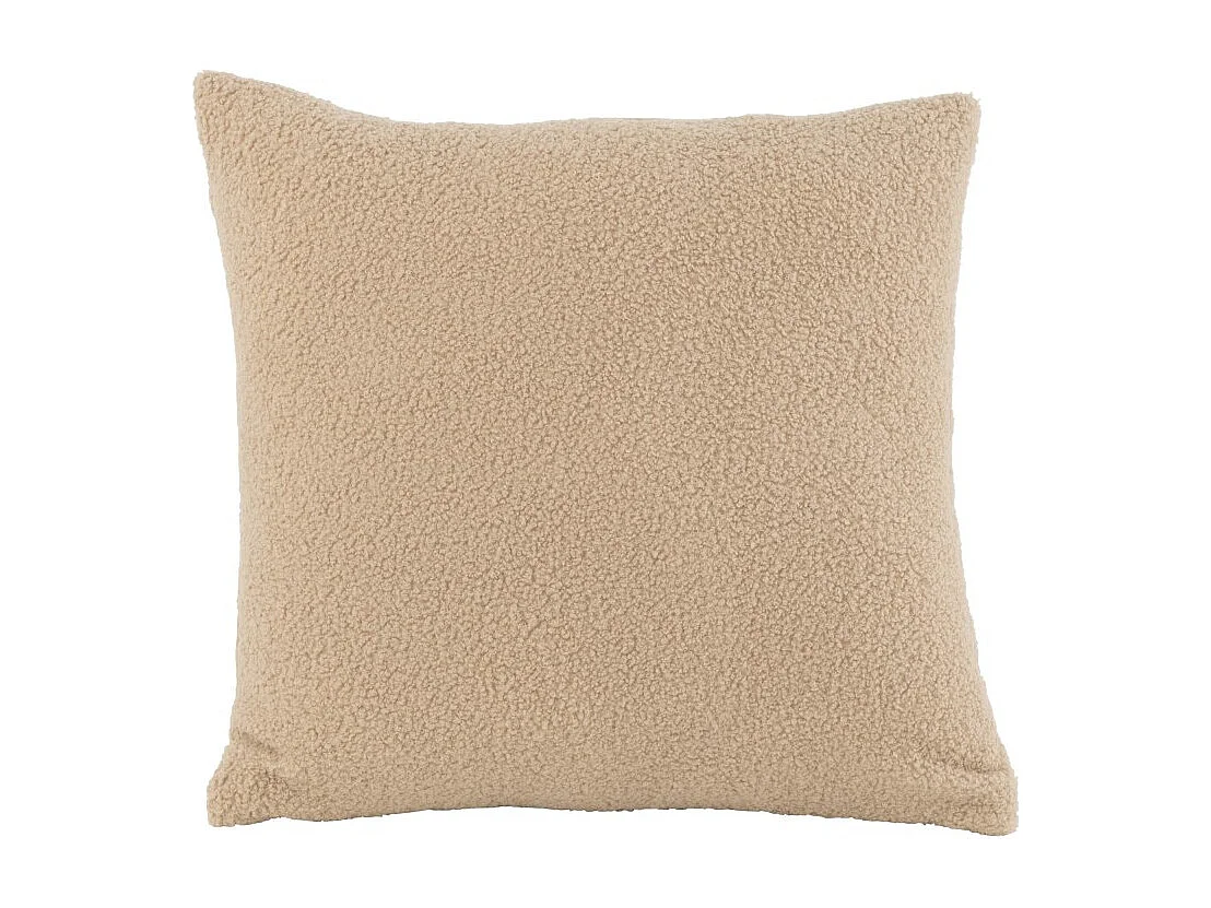 Cojín cuadrado de tela beige de 45x45x43cm