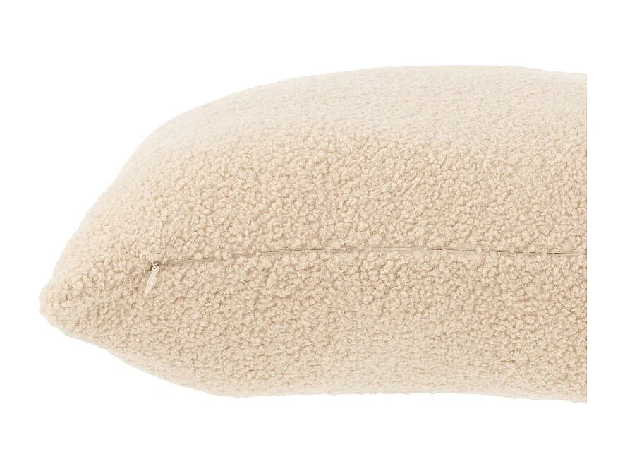 Cojín cuadrado de tela beige de 45x45x43cm