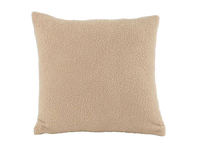 Cojín cuadrado de tela beige de 45x45x43cm